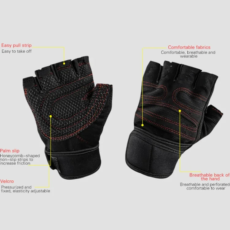 ST-2120 Fitnesshandschuhe mit Anti-Rutsch-Beschichtung, S, M, L, XL