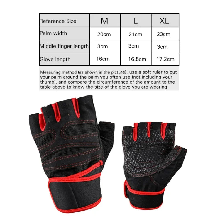 ST-2120 Fitnesshandschuhe mit Anti-Rutsch-Beschichtung, S, M, L, XL