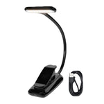 8021 Mini Buchclip Licht LED Noten Augenschutz Leselampe, Schwarz, Weiß