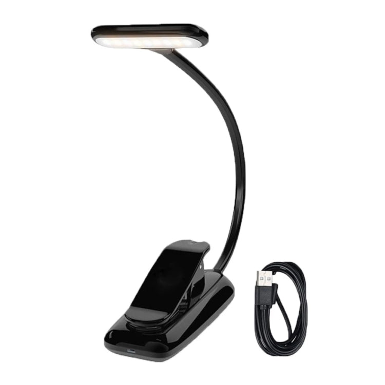 8021 Mini Buchclip Licht LED Noten Augenschutz Leselampe, Schwarz, Weiß