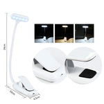 8021 Mini Buchclip Licht LED Noten Augenschutz Leselampe, Schwarz, Weiß