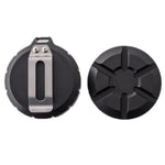 Tragbare Erste-Hilfe-Pillenbox aus Edelstahl für den Außenbereich, Schwarz, Silber