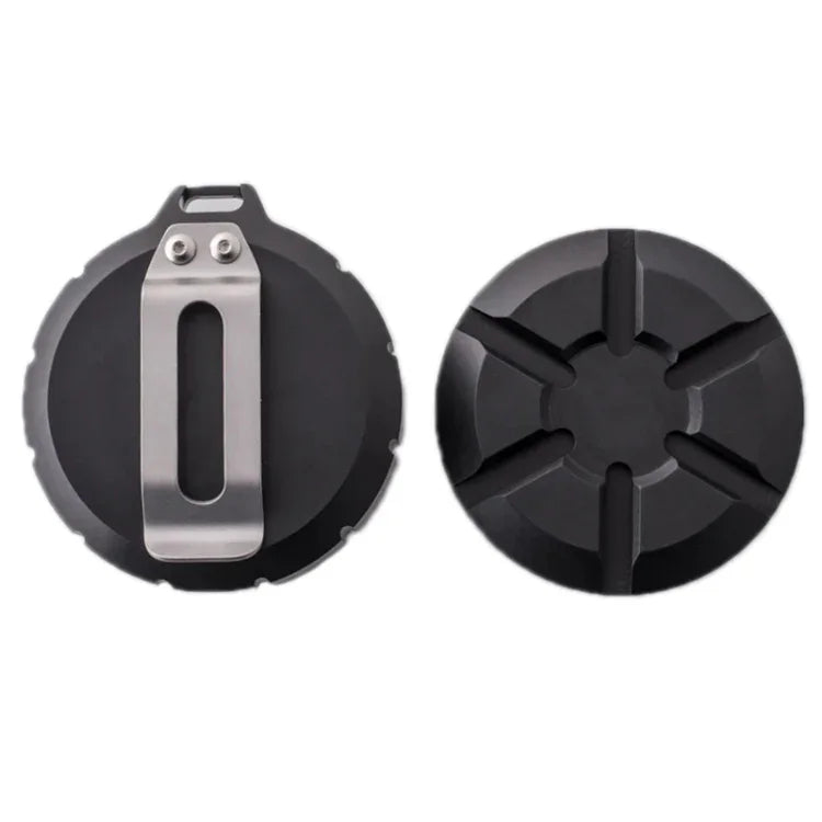 Tragbare Erste-Hilfe-Pillenbox aus Edelstahl für den Außenbereich, Schwarz, Silber