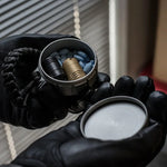 Tragbare Erste-Hilfe-Pillenbox aus Edelstahl für den Außenbereich, Schwarz, Silber