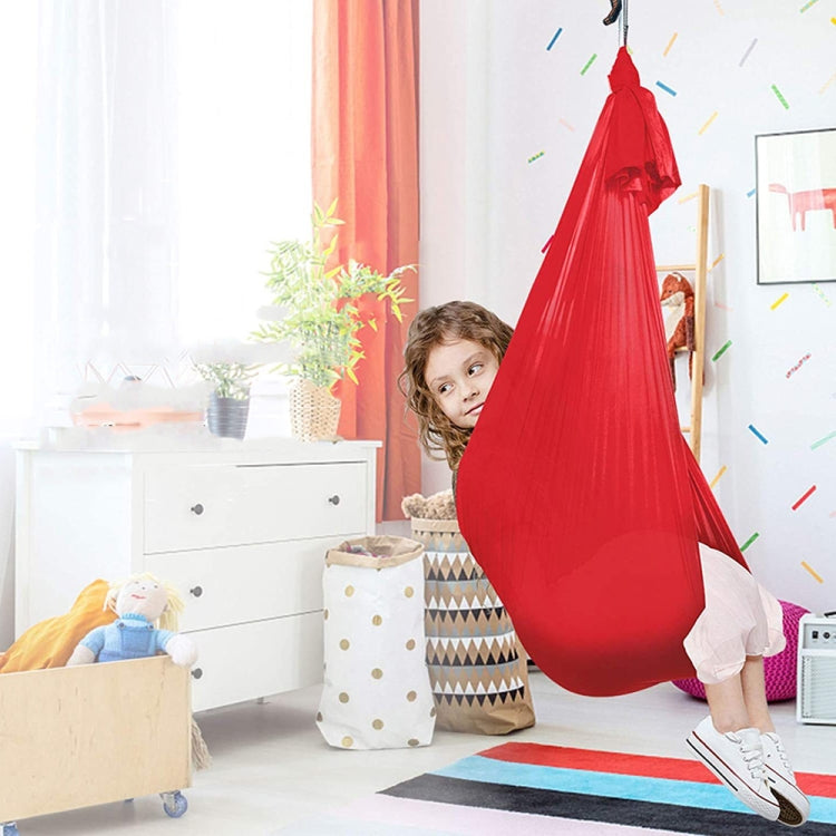 Kinder-Stretch-Hängematte Indoor-Outdoor-Schaukel, Größe:, 1x2.8m (Rot), 1x2.8m (Grün), 1x2.8m (Dunkelblau), 1x2.8m (Lila), 1x2.8m (Himmelblau), 1x2.8m (Silbergrau), 1x2.8m (Schwarz), 1.5x2.8m (Rot), 1.5x2.8m (Grün), 1.5x2.8m (Dunkelblau), 1.5x2.8m (Lila)