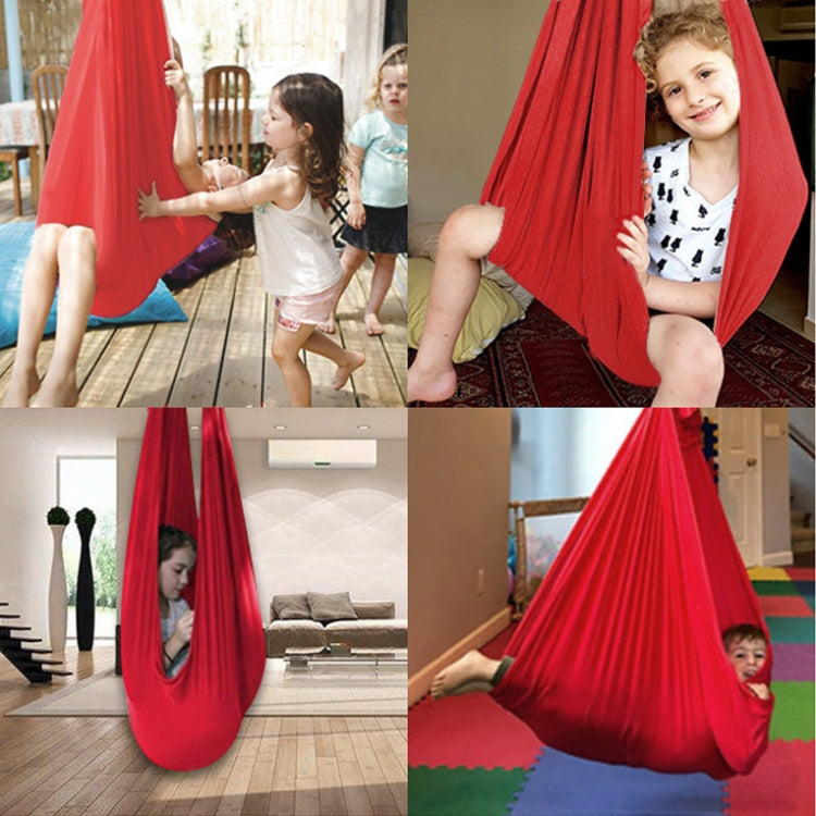 Kinder-Stretch-Hängematte Indoor-Outdoor-Schaukel, Größe:, 1x2.8m (Rot), 1x2.8m (Grün), 1x2.8m (Dunkelblau), 1x2.8m (Lila), 1x2.8m (Himmelblau), 1x2.8m (Silbergrau), 1x2.8m (Schwarz), 1.5x2.8m (Rot), 1.5x2.8m (Grün), 1.5x2.8m (Dunkelblau), 1.5x2.8m (Lila)