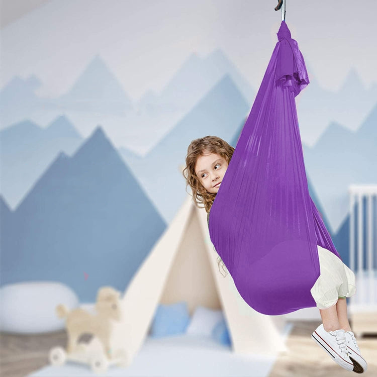 Kinder-Stretch-Hängematte Indoor-Outdoor-Schaukel, Größe:, 1x2.8m (Rot), 1x2.8m (Grün), 1x2.8m (Dunkelblau), 1x2.8m (Lila), 1x2.8m (Himmelblau), 1x2.8m (Silbergrau), 1x2.8m (Schwarz), 1.5x2.8m (Rot), 1.5x2.8m (Grün), 1.5x2.8m (Dunkelblau), 1.5x2.8m (Lila)