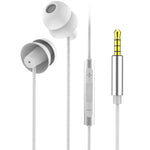 EN3900 3,5mm Stecker In-Ear Kabelgebundener Kopfhörer mit Mikrofon, Weiß, Rot, Schwarz