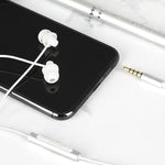 EN3900 3,5mm Stecker In-Ear Kabelgebundener Kopfhörer mit Mikrofon, Weiß, Rot, Schwarz