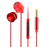EN3900 3,5mm Stecker In-Ear Kabelgebundener Kopfhörer mit Mikrofon, Weiß, Rot, Schwarz