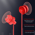 EN3900 3,5mm Stecker In-Ear Kabelgebundener Kopfhörer mit Mikrofon, Weiß, Rot, Schwarz