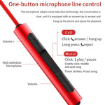 EN3900 3,5mm Stecker In-Ear Kabelgebundener Kopfhörer mit Mikrofon, Weiß, Rot, Schwarz