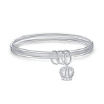 Damen Geschlossenes Massives Drei-Ringe-Armband, Größe: Z104 58mm, Z104 56mm, Z104 58mm, Z104 60mm, Z104 62mm, Z103 56mm, Z103 58mm, Z103 60mm, Z103 62mm, Z102 Vella Verstellbar