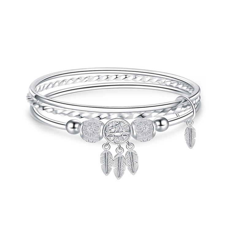 Damen Geschlossenes Massives Drei-Ringe-Armband, Größe: Z104 58mm, Z104 56mm, Z104 58mm, Z104 60mm, Z104 62mm, Z103 56mm, Z103 58mm, Z103 60mm, Z103 62mm, Z102 Vella Verstellbar