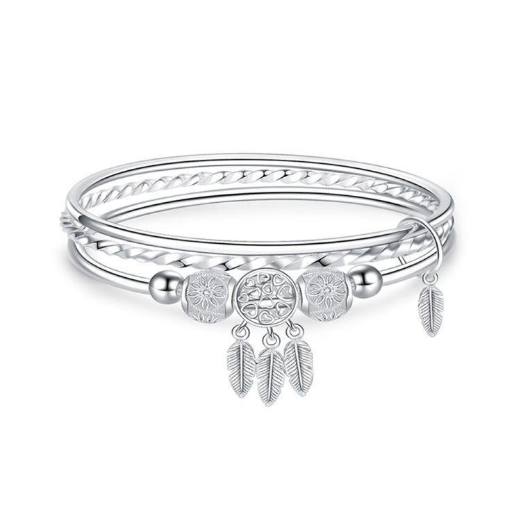 Damen Geschlossenes Massives Drei-Ringe-Armband, Größe: Z104 58mm, Z104 56mm, Z104 58mm, Z104 60mm, Z104 62mm, Z103 56mm, Z103 58mm, Z103 60mm, Z103 62mm, Z102 Vella Verstellbar