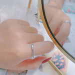 2 STK Q38 Paar Mobius Twist Offener Verstellbarer Ring, Für Damen
