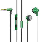 TS6800 3,5mm Metall-Winkel Geräuschunterdrückender Kabelgebundener Gaming-Kopfhörer, Rot, Grün, Schwarz, Silber-Grau