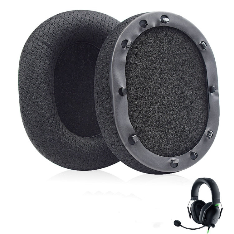 1 Paar Ohrpolster für Razer BlackShark V2 X / V2 USB Headset, Farbe: Schwarzes Gel, Schwarzes Mesh, Schwarzes Gel, Schwarz+Grünes Mesh