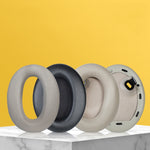 2 Stück PU-Leder-Ohrpolster für Sony WH-1000XM4, WH-1000XM4 (Schwarz ohne Schnalle), WH-1000XM4 (Schwarz + Schnalle), WH-1000XM4 (Grau + Schnalle), WH-1000XM4 (Champagner Gold + Schnalle), WH-1000XM4 (Blau + Schnalle)