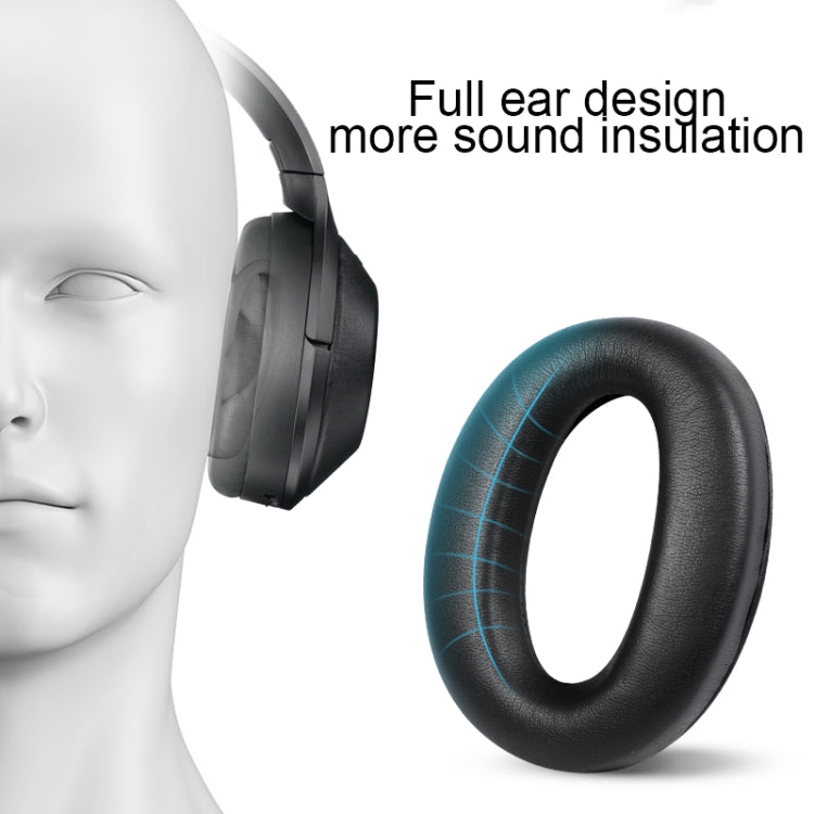 2 Stück PU-Leder-Ohrpolster für Sony WH-1000XM4, WH-1000XM4 (Schwarz ohne Schnalle), WH-1000XM4 (Schwarz + Schnalle), WH-1000XM4 (Grau + Schnalle), WH-1000XM4 (Champagner Gold + Schnalle), WH-1000XM4 (Blau + Schnalle)