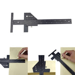 T072 Holzbearbeitung Multifunktionales Aluminiumlegierungs-Anreißlineal, T072