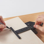T072 Holzbearbeitung Multifunktionales Aluminiumlegierungs-Anreißlineal, T072