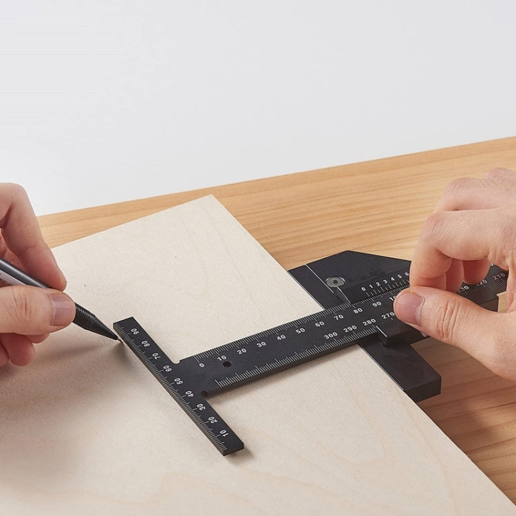 T072 Holzbearbeitung Multifunktionales Aluminiumlegierungs-Anreißlineal, T072