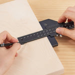 T072 Holzbearbeitung Multifunktionales Aluminiumlegierungs-Anreißlineal, T072