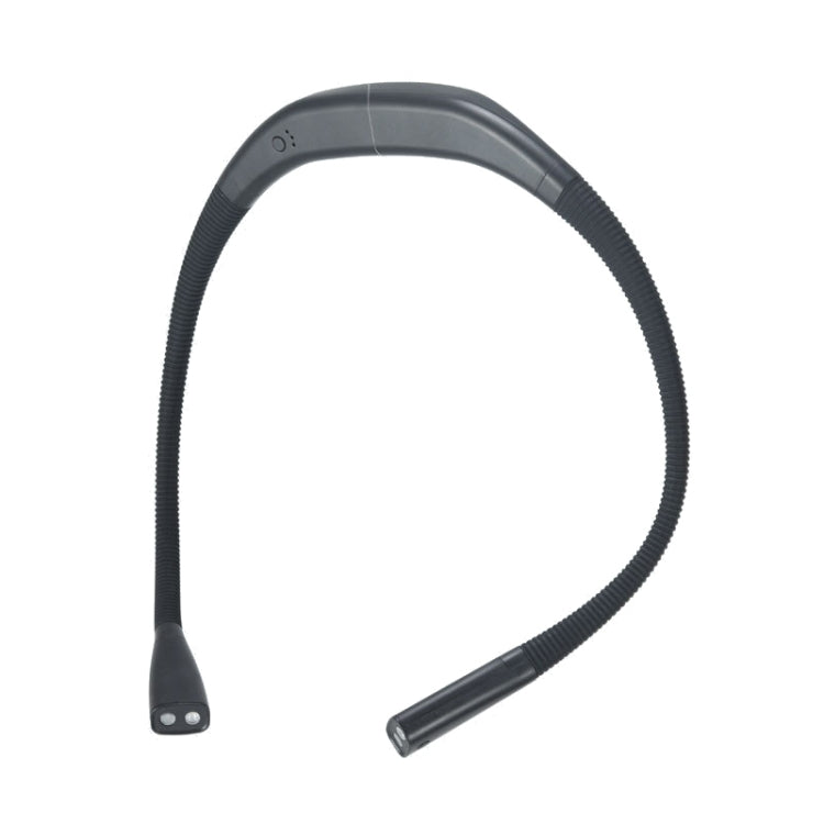 LED Hängende Nackenlampe Universeller Schlauch Augenschutz Leselicht, Weltraumsilber, Elegantes Schwarz