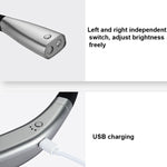LED Hängende Nackenlampe Universeller Schlauch Augenschutz Leselicht, Weltraumsilber, Elegantes Schwarz