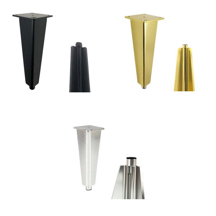 Verstellbare Möbelstandfüße komplett aus Aluminium, Höhe: 8cm, 10cm, 12cm, 15cm, 18cm, 20cm, 23cm, 25cm, 27cm, 30cm, 33cm, 35cm