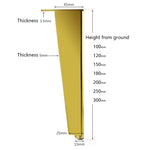 Verstellbare Möbelstandfüße komplett aus Aluminium, Höhe: 8cm, 10cm, 12cm, 15cm, 18cm, 20cm, 23cm, 25cm, 27cm, 30cm, 33cm, 35cm