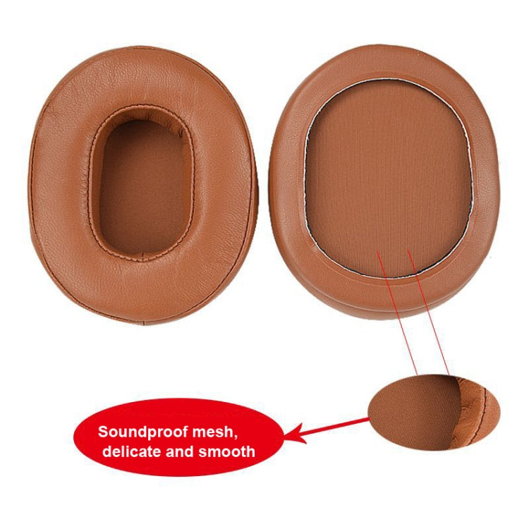 2 Stück Schwamm-Ohrpolster für Audio-Technica ATH-M50 / M40 / M50X / MSR7, Schafsleder-Schwarz, Ziegenleder-Braun, Schafsleder-Khaki, Ziegenleder-Schwarz