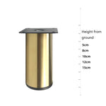 LH-OU050 Verdickte Edelstahl-Möbelstützbeine, Höhe:, 5cm, 8cm, 10cm, 12cm, 15cm