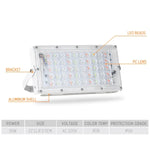 50W LED RGB wasserdichter ultraleichter Außenstrahler mit Fernbedienung