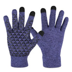 1 Paar dicke, gestrickte Touchscreen-Handschuhe aus Samt, Einheitsgröße