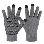 1 Paar dicke, gestrickte Touchscreen-Handschuhe aus Samt, Einheitsgröße