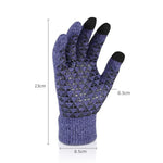 1 Paar dicke, gestrickte Touchscreen-Handschuhe aus Samt, Einheitsgröße