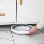 Tragbarer faltbarer Silikoneimer für Zuhause und Outdoor, Grau 10 Liter