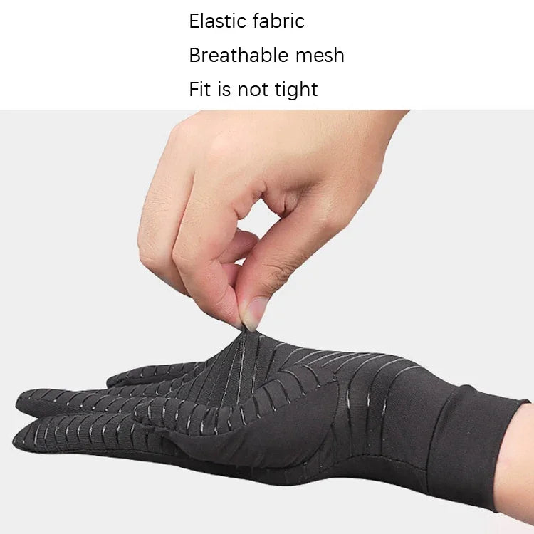 Kupferfaser-Druck-Sport-Fitness-Antirutschhandschuhe, Größe:, S, M, L