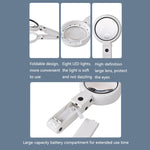 5X / 11X USB Aufladbare LED Licht Handlupe, 5X / 11X