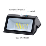 N770 48 LEDs Solar-Wandleuchte mit Bewegungssensor