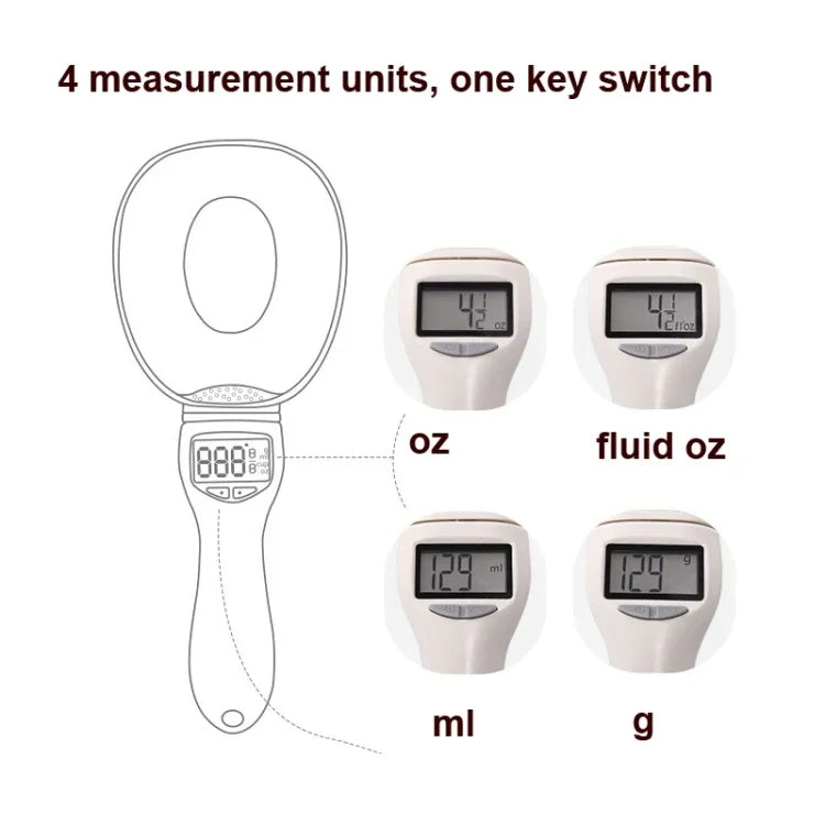 800g/1g große Löffelwaage elektronische Wiegelöffelwaage Backküche Wiegelöffel, 800g / 1g