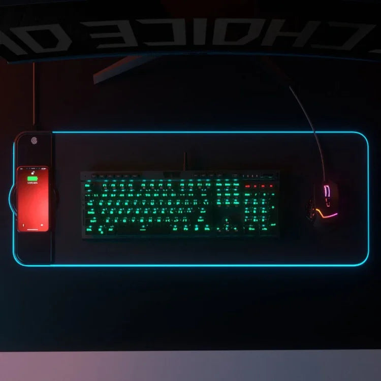 K9186 Multifunktionales RGB-Mauspad mit kabellosem Ladegerät