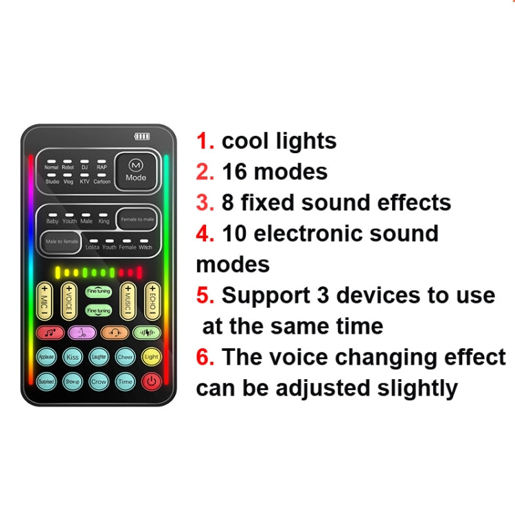 Stimmenverzerrer Spiel Live-Übertragung Mobile Computer Soundkarte, i9, i9 Set, K9, K9 Set