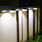 Punch-free Fliegende Untertasse Solarleuchte Außen Garten Dekoration Wandlampe, Schwarz Gehäuse+Weißes Licht, Schwarz Gehäuse+Warmes Licht