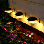 Punch-free Fliegende Untertasse Solarleuchte Außen Garten Dekoration Wandlampe, Schwarz Gehäuse+Weißes Licht, Schwarz Gehäuse+Warmes Licht