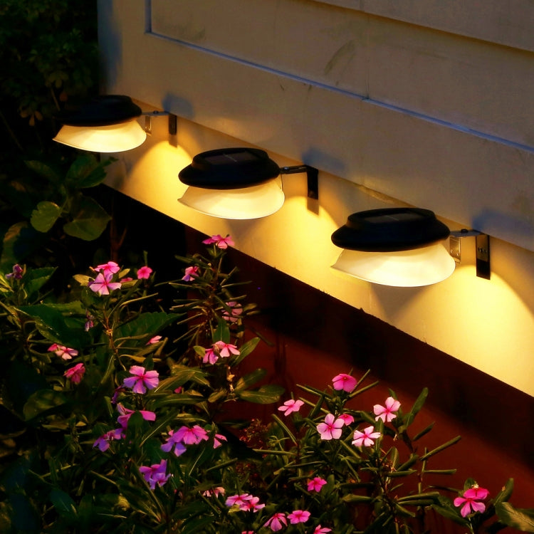 Punch-free Fliegende Untertasse Solarleuchte Außen Garten Dekoration Wandlampe, Schwarz Gehäuse+Weißes Licht, Schwarz Gehäuse+Warmes Licht