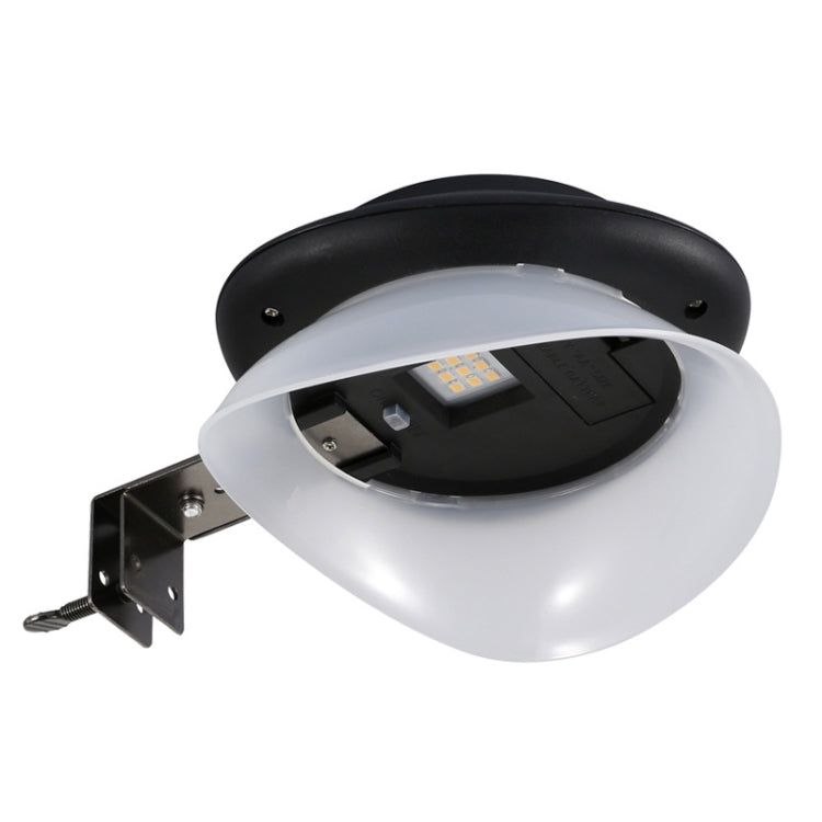 Punch-free Fliegende Untertasse Solarleuchte Außen Garten Dekoration Wandlampe, Schwarz Gehäuse+Weißes Licht, Schwarz Gehäuse+Warmes Licht