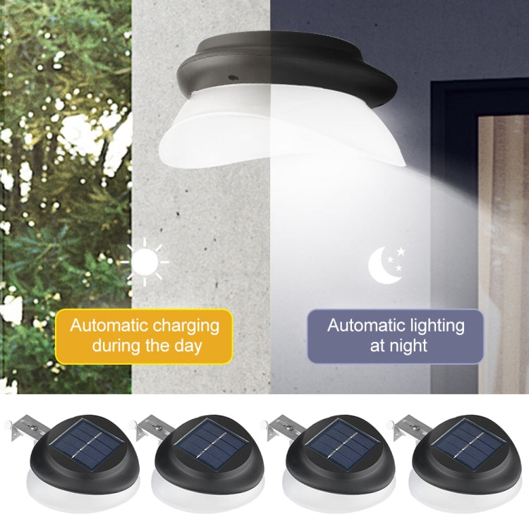 Punch-free Fliegende Untertasse Solarleuchte Außen Garten Dekoration Wandlampe, Schwarz Gehäuse+Weißes Licht, Schwarz Gehäuse+Warmes Licht